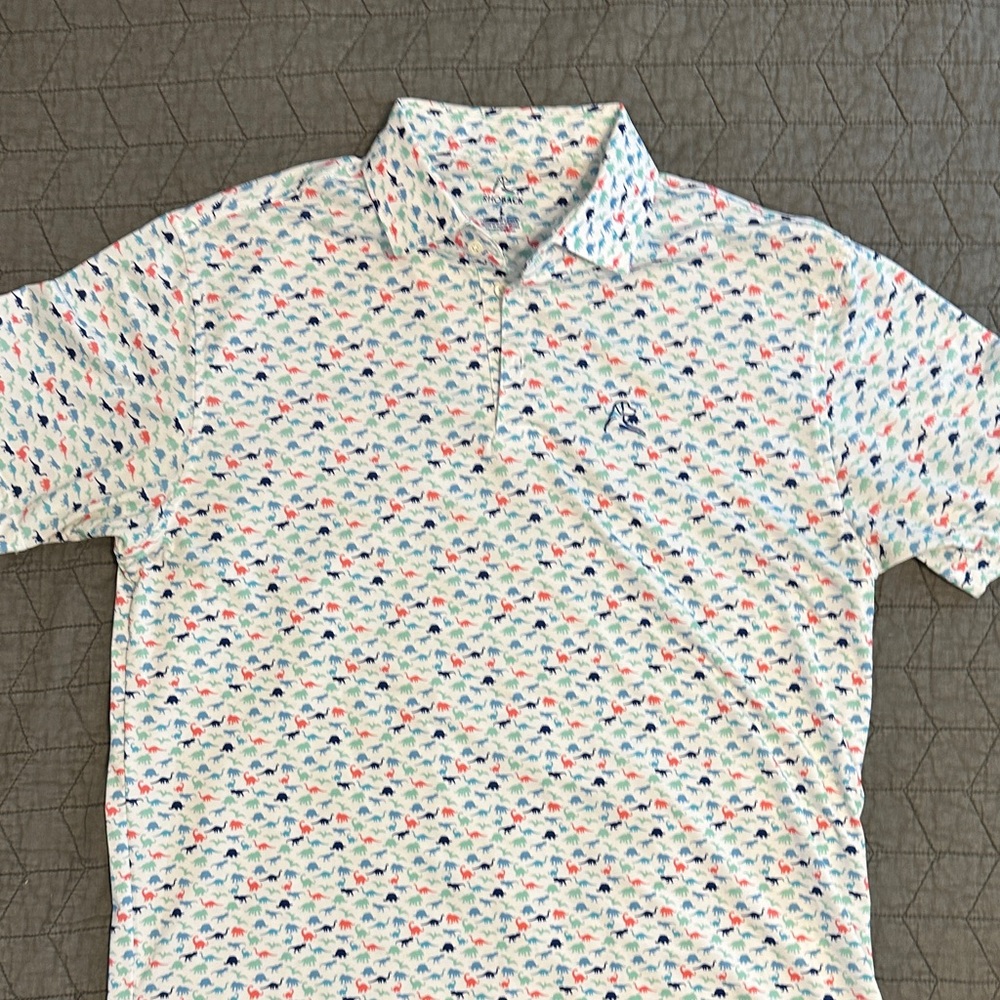 Men's Rhoback Dino Patterned Polo Shirt